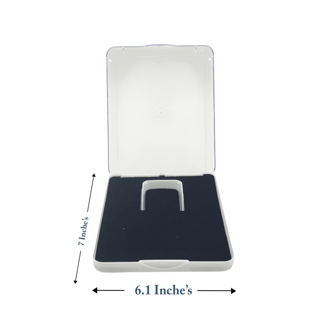 Premium Blue Velvet Plastic Box – Necklace & Earrings Jewellery Organizer