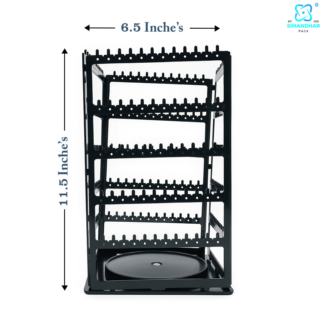 360 Degree Square Earring Stand Plastic Rotating Display (Copy)
