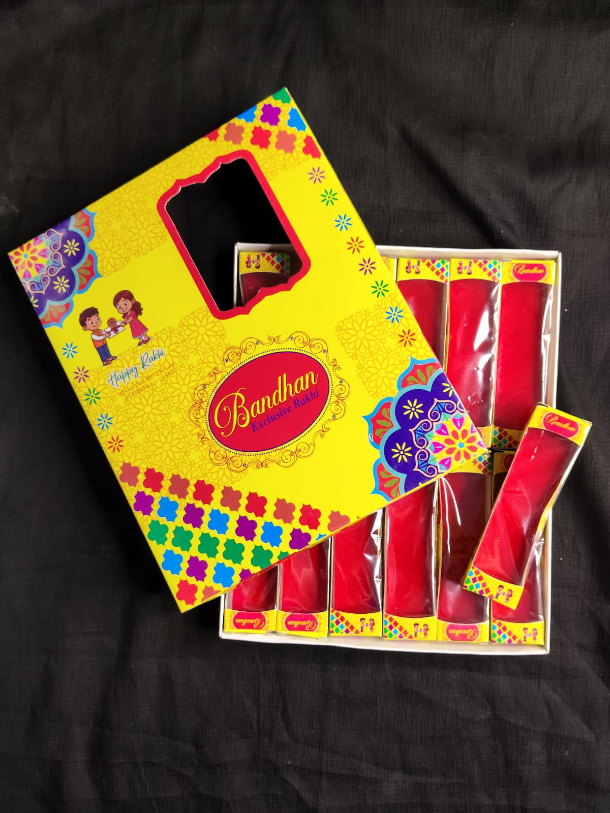 Traditional Rakhi Card and Gift Box Set | Beautiful Raksha Bandhan Packaging