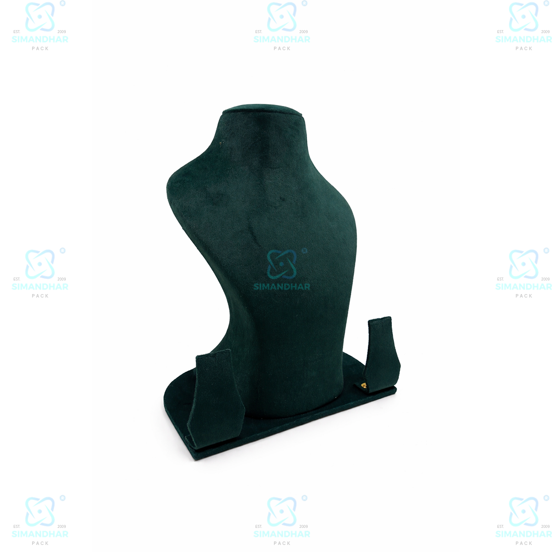 Professional Velvet Jewellery Bust Stand for Showroom Display & Jewellery Photography