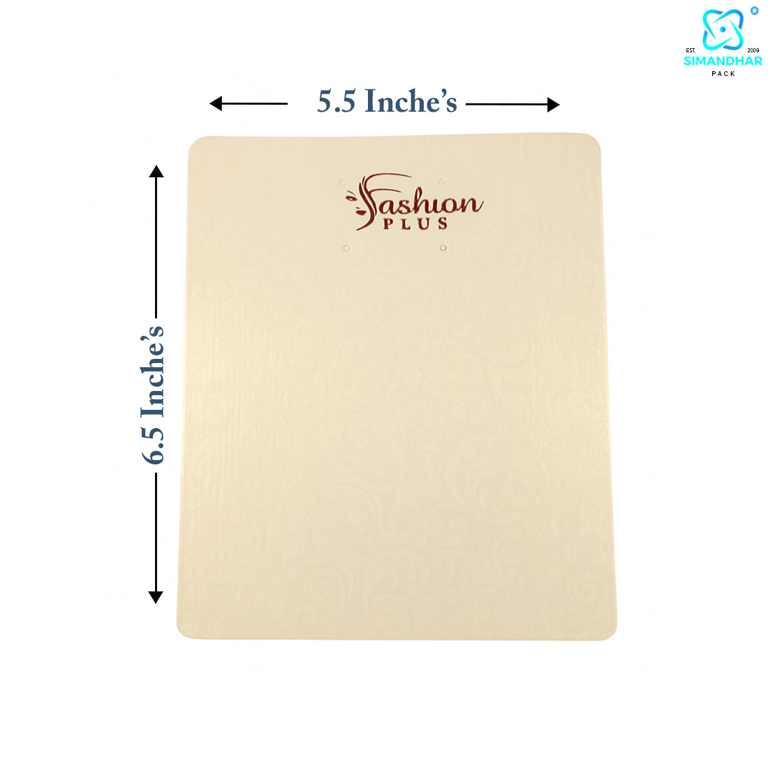 Elegant Cream Fashion Jewellery Set Card – Necklace & Earrings Holder