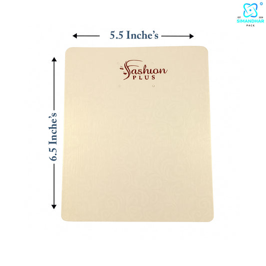 Elegant Cream Fashion Jewellery Set Card – Necklace & Earrings Holder