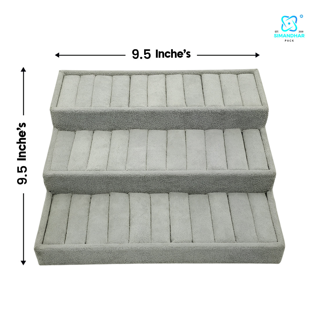 3 Layer Jewelry Tray for Bangles – Premium Velvet Multi-Level Storage