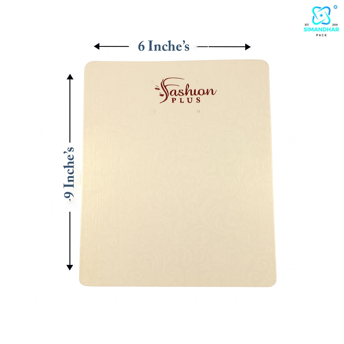 Elegant Cream Fashion Jewellery Set Card – Necklace & Earrings Holder