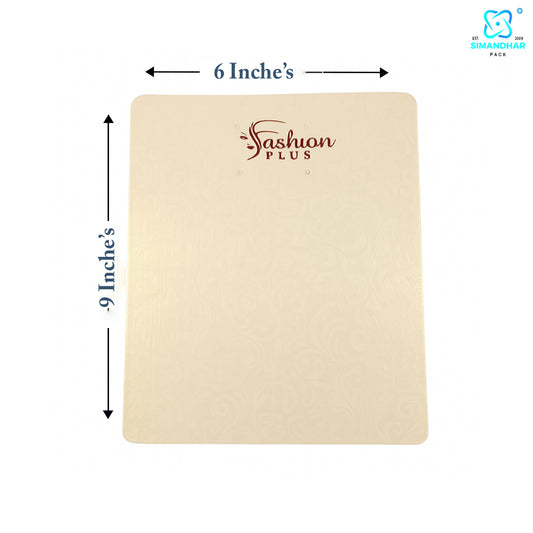 Elegant Cream Fashion Jewellery Set Card – Necklace & Earrings Holder