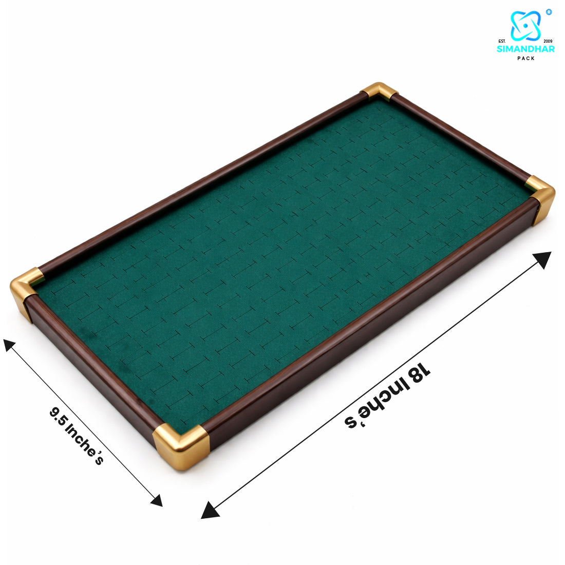 Fancy Velvet Rings Wooden Display Tray for Jewellery