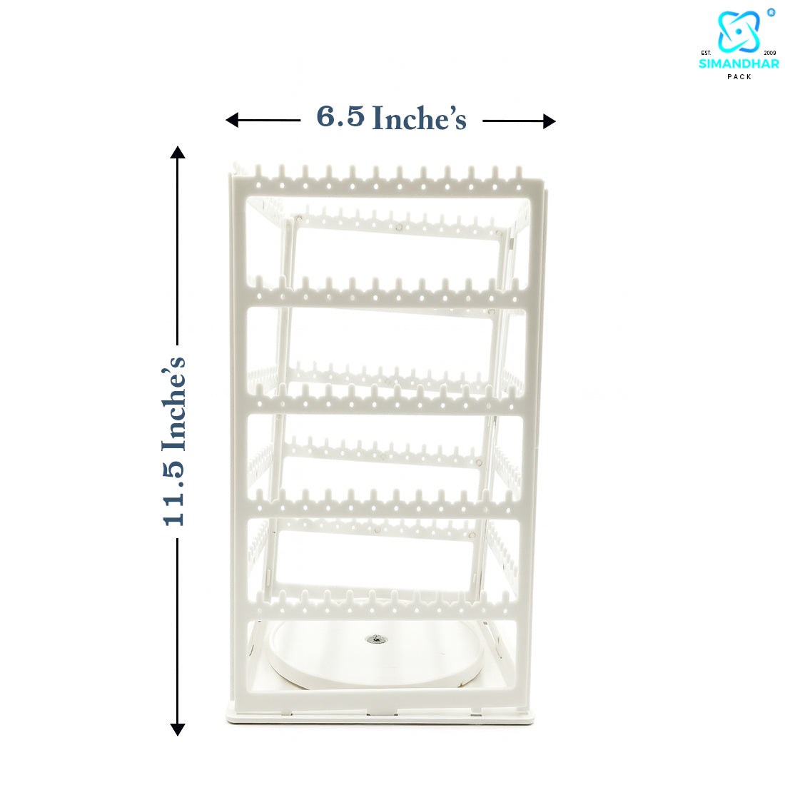360 Degree Square Earring Stand Plastic Rotating Display (Copy)