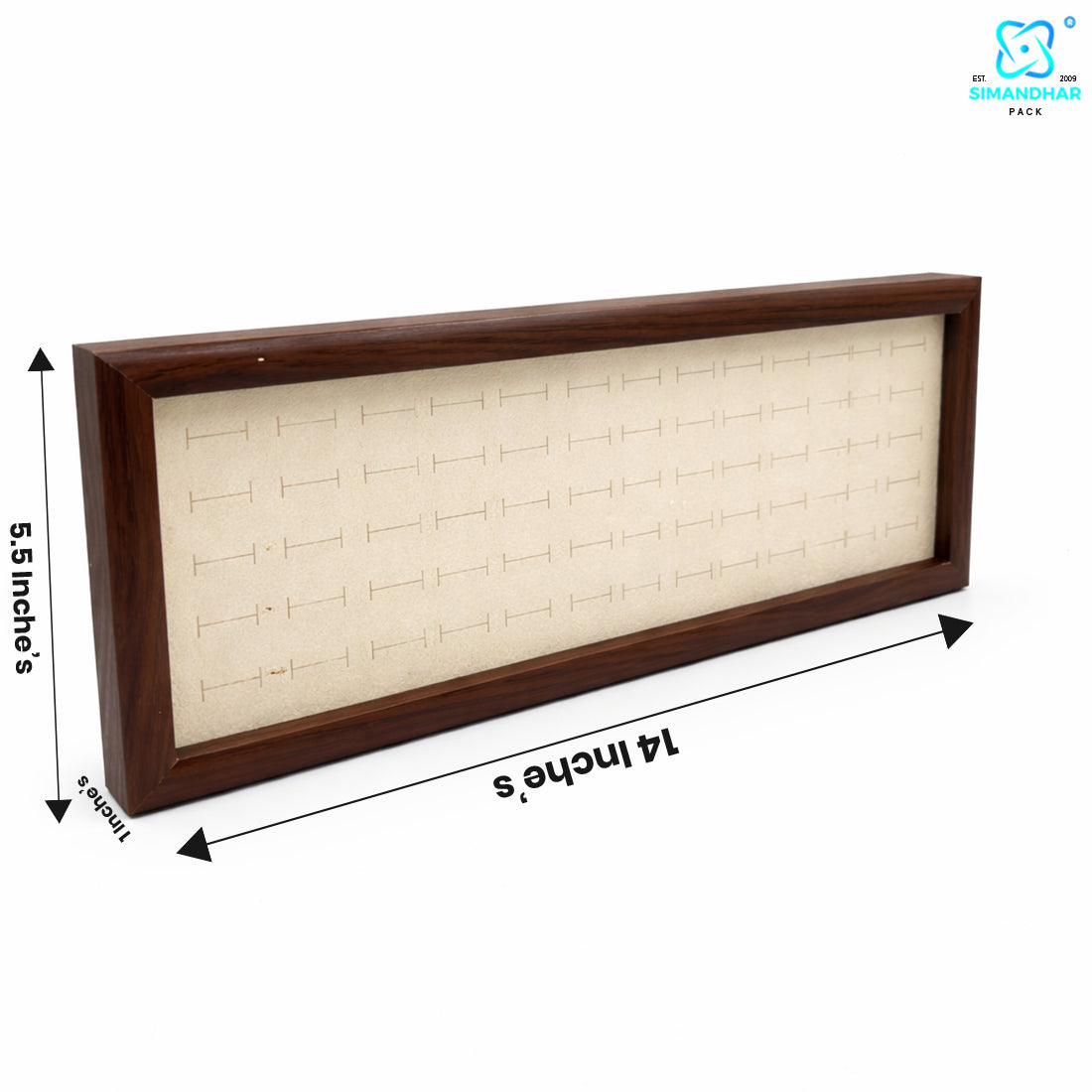Premium Wooden Velvet Ring Tray for Jewellery Display & Storage