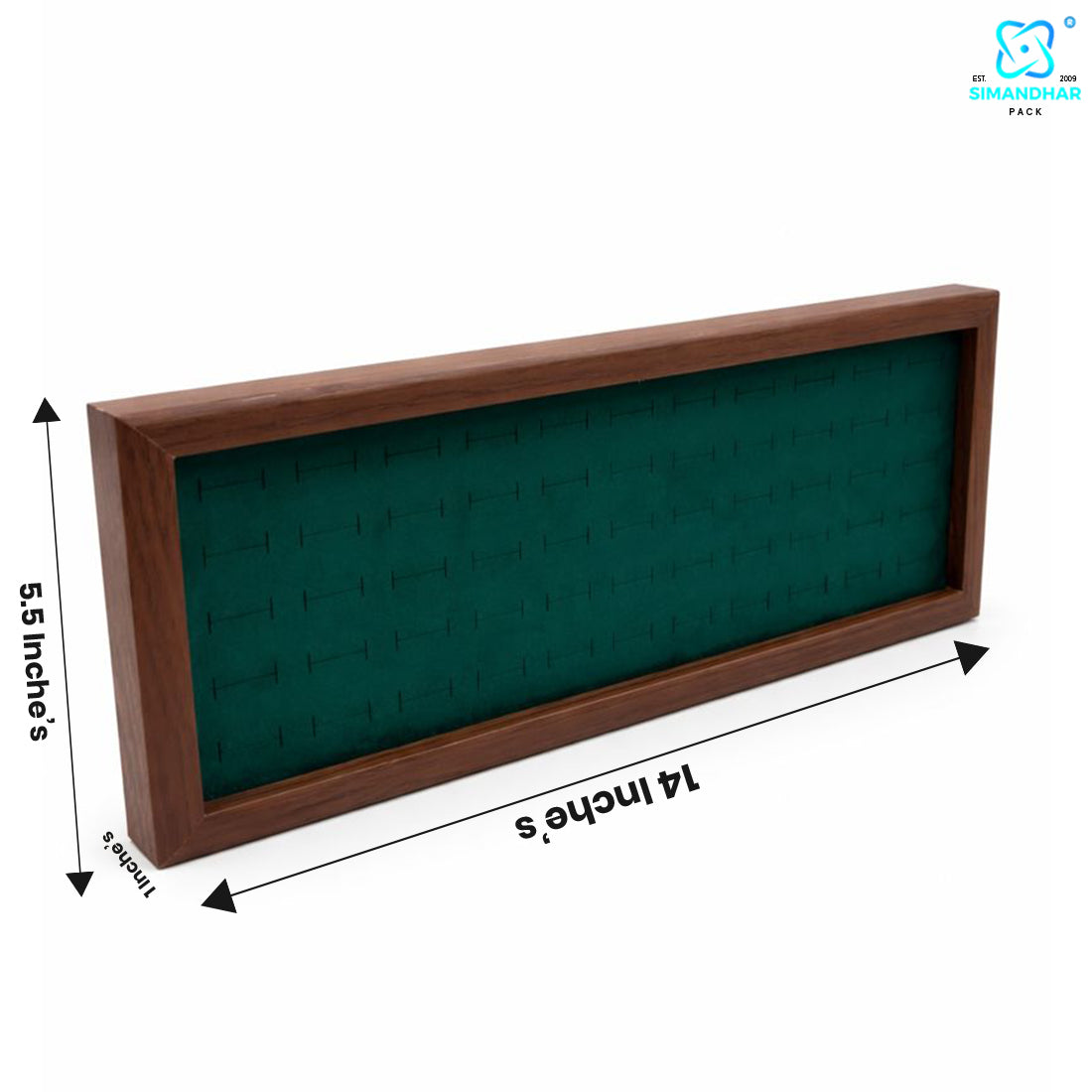 Premium Wooden Velvet Ring Tray for Jewellery Display & Storage
