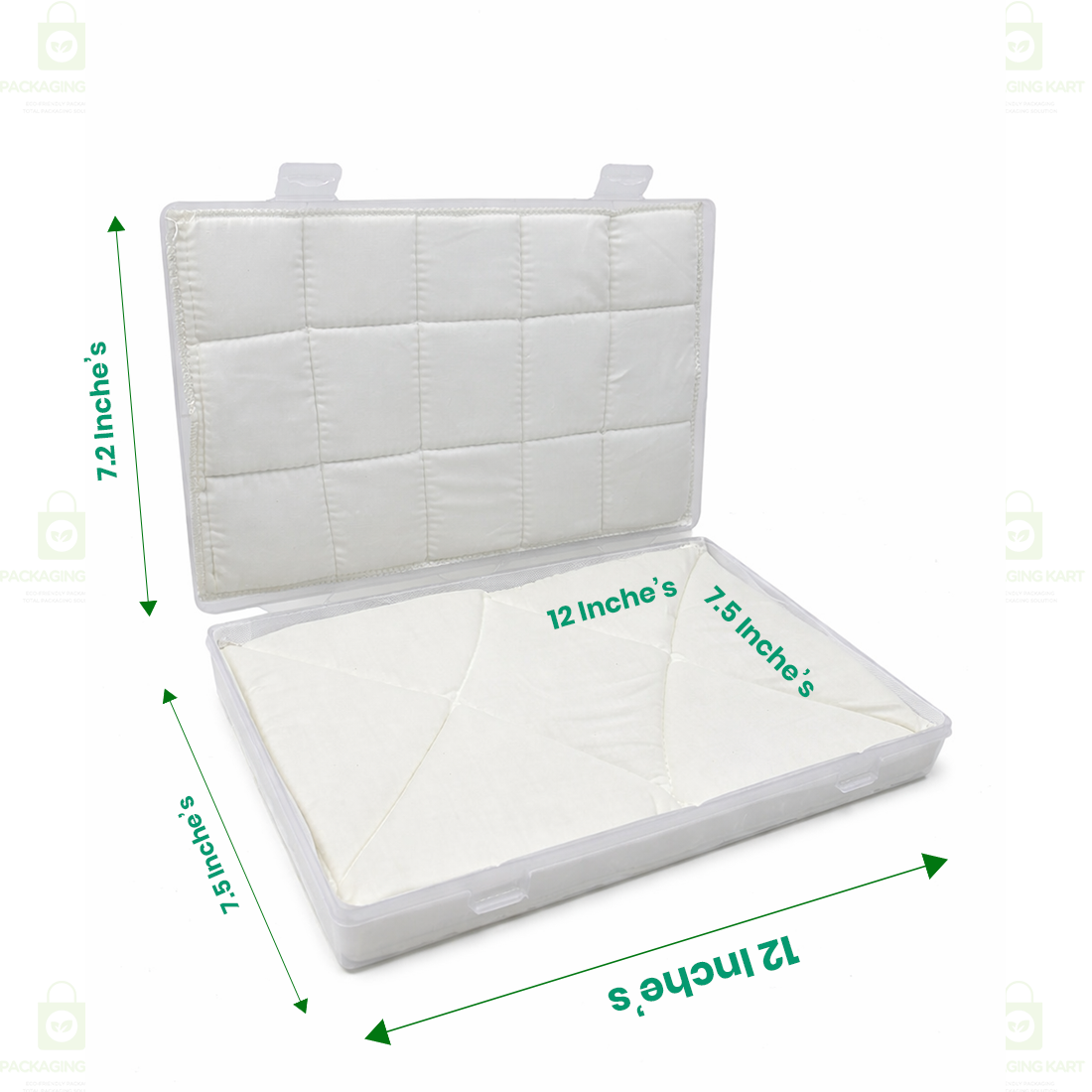 Protective Jewellery Plastic Box with White Cushion Cotton Padding for Safe Jewellery Storage