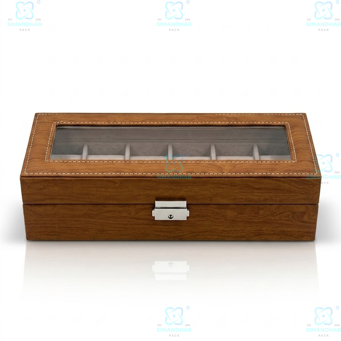 Luxury 6 Slot Velvet Leather Watch Box Organizer for Men & Women
