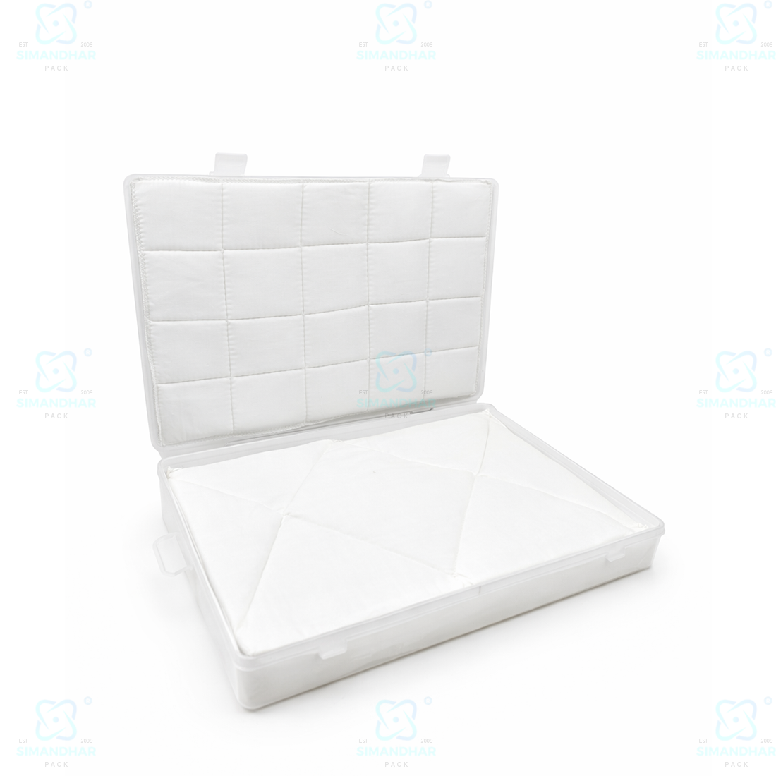 Protective Jewellery Plastic Box with White Cushion Cotton Padding for Safe Jewellery Storage