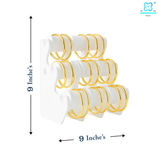 white , black Plastic 3 Roll Jewelry Bangle Display Stand Holder For Jewelry Storage And Jewelry Shop