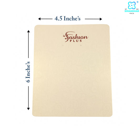 Elegant Cream Fashion Jewellery Set Card – Necklace & Earrings Holder