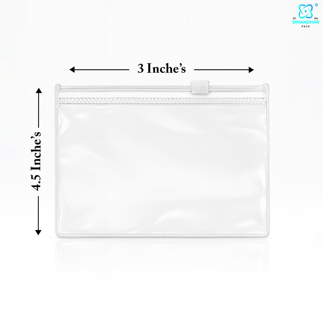 Red Clear Jewelry Pouch – Transparent Zip Bag for Earrings, Rings & Gifts