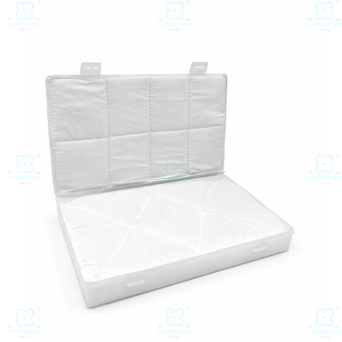 Multipurpose Plastic Jewellery Box with White Cushion Cotton Padding for Rings, Chains & Earrings