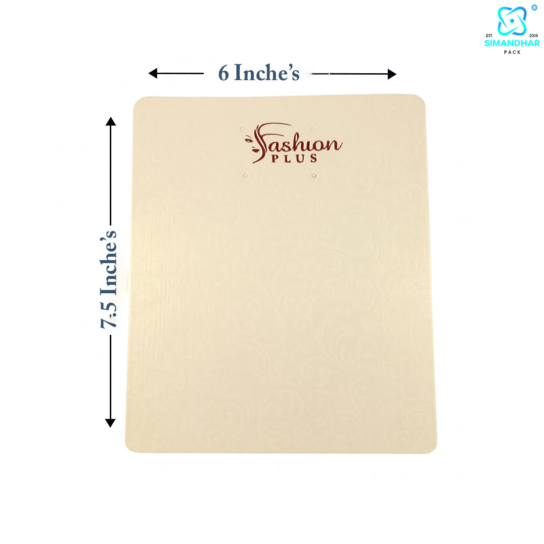 Elegant Cream Fashion Jewellery Set Card – Necklace & Earrings Holder