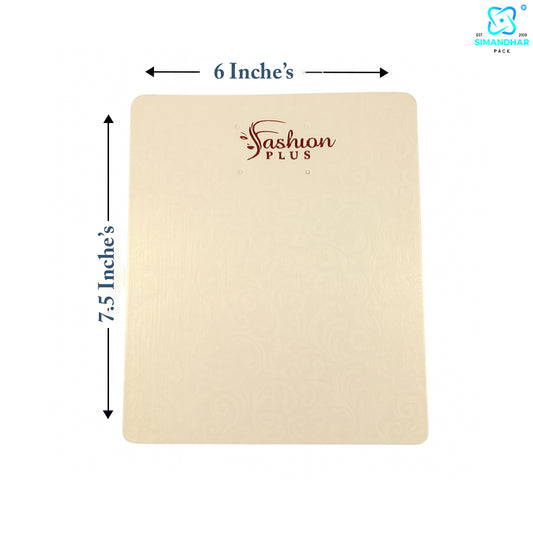 Elegant Cream Fashion Jewellery Set Card – Necklace & Earrings Holder