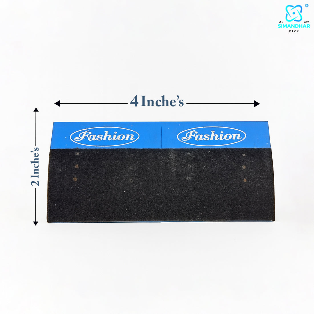 Elegant Blue Velvet Earrings Display Card for Retail & Gifting