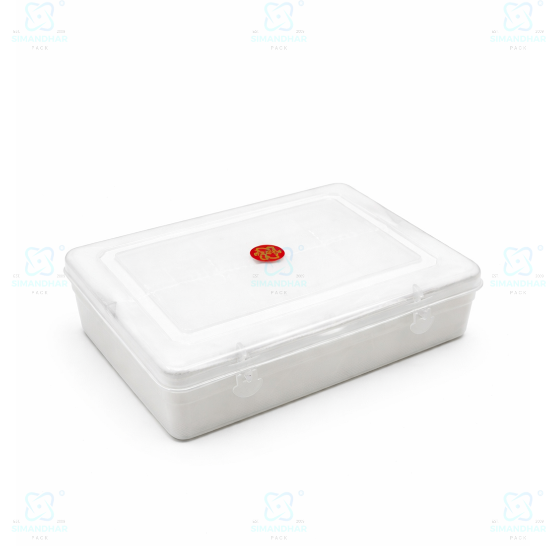 Transparent Plastic Jewellery Storage Box with Soft White Cushion Cotton Padding for Protection