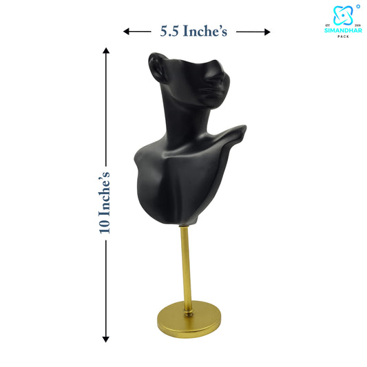 Elegant Face Mannequin Jewelry Display for Necklaces
