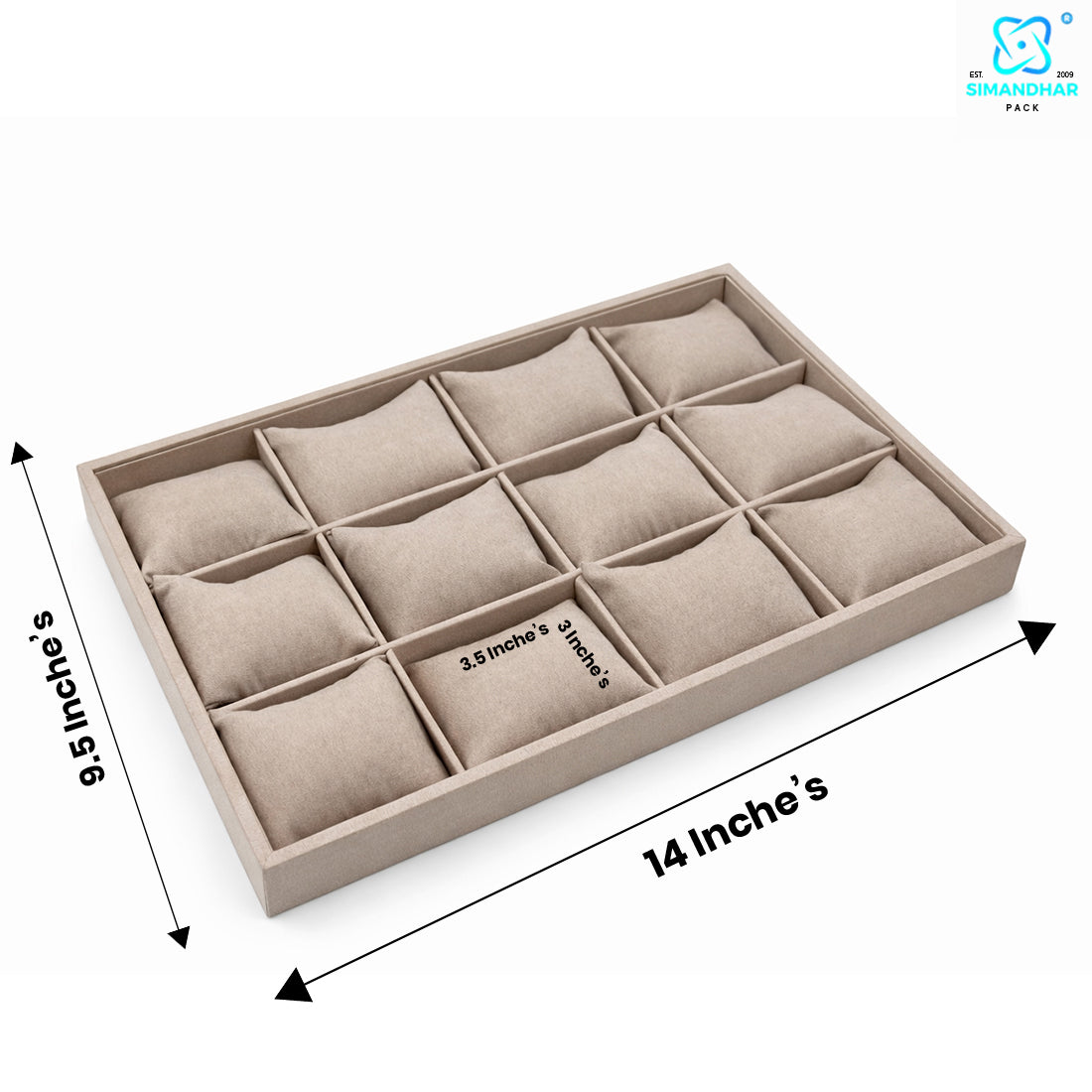 Premium Watch, Kada & Bracelet Cushion Tray for Jewellery Display