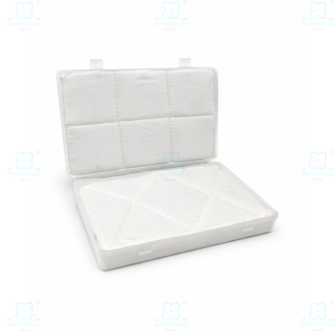 Multipurpose Plastic Jewellery Box with White Cushion Cotton Padding for Rings, Chains & Earrings