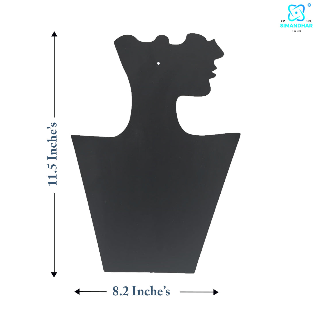 Elegant Matte Black Accessory Stand for Rings, Earrings & Necklaces
