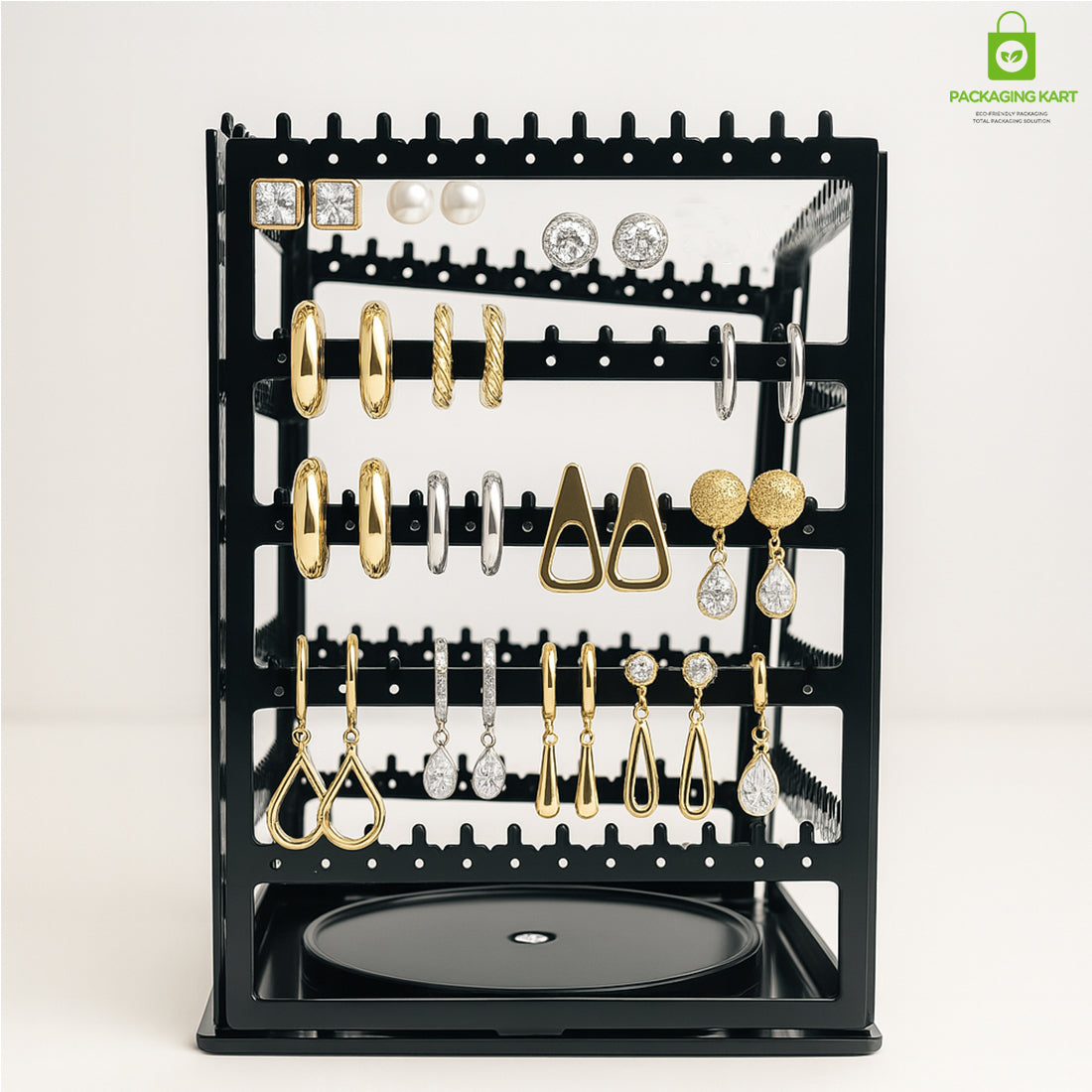 360 Degree Square Earring Stand Plastic Rotating Display (Copy)