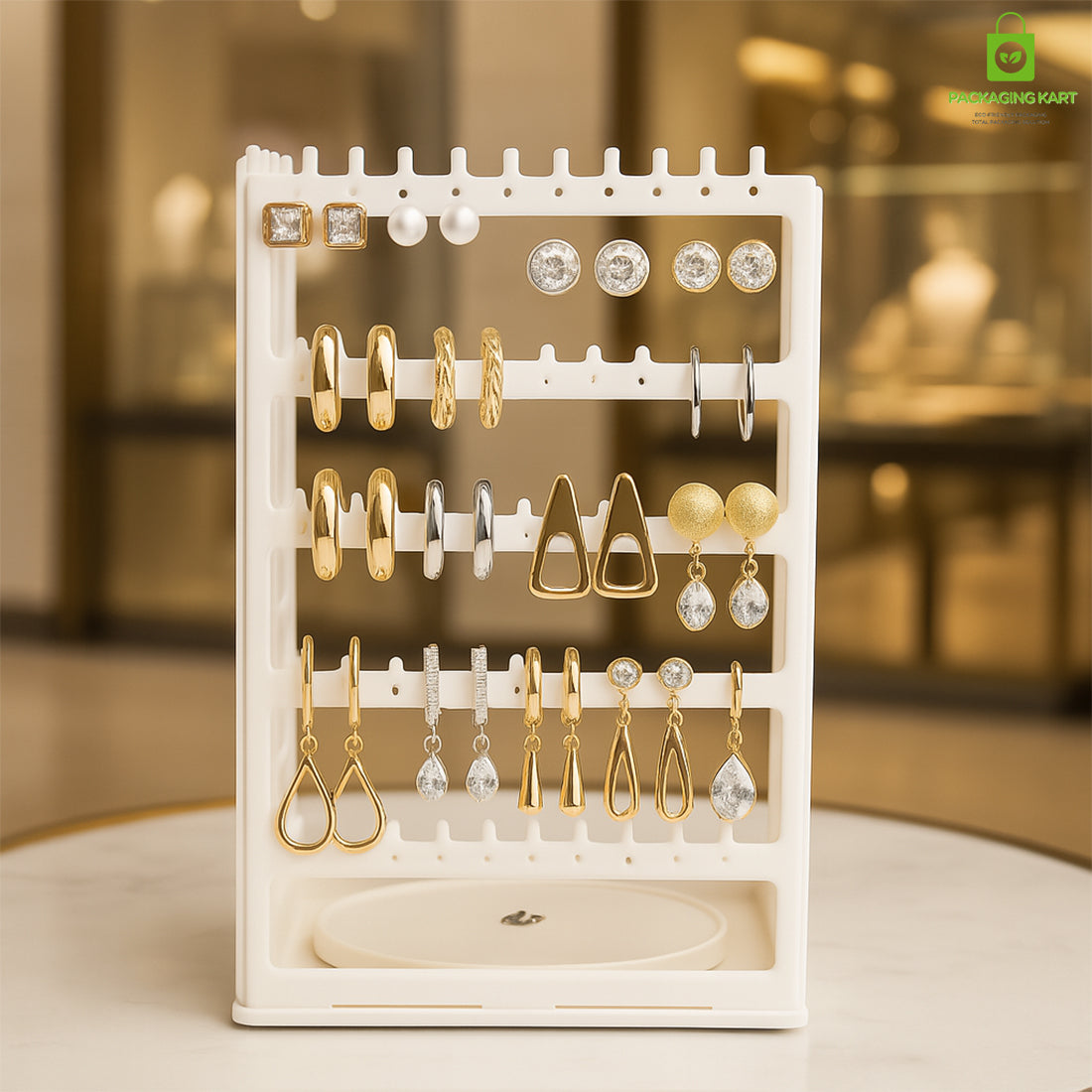 360 Degree Square Earring Stand Plastic Rotating Display (Copy)