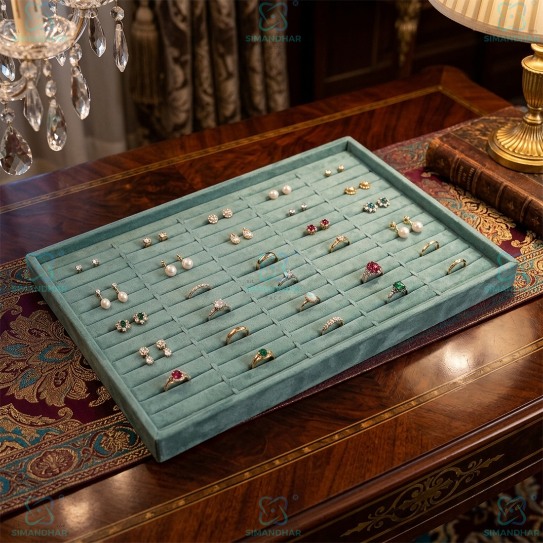 Velvet Necklace Display Tray for Jewellery Storage & Display