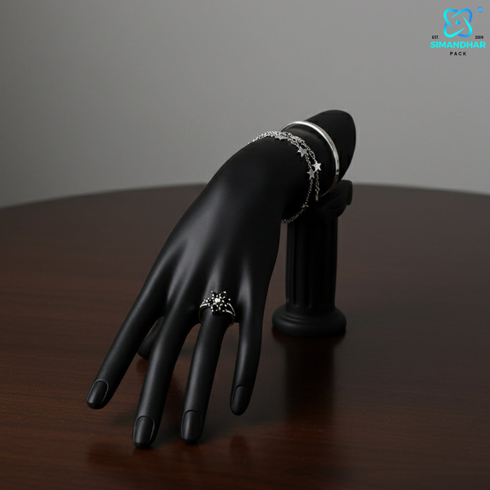 Premium Black Hand Statue Jewellery for Rings, Bracelets & Accessories
