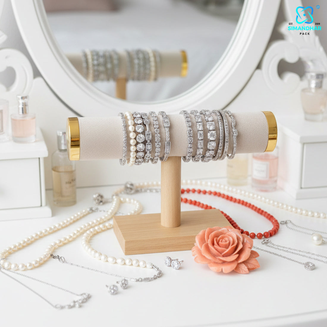 Royal Velvet Bangle & Bracelet Display Stand for Showroom