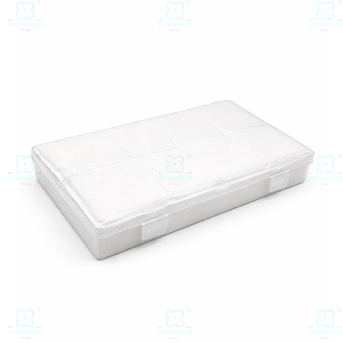 Multipurpose Plastic Jewellery Box with White Cushion Cotton Padding for Rings, Chains & Earrings
