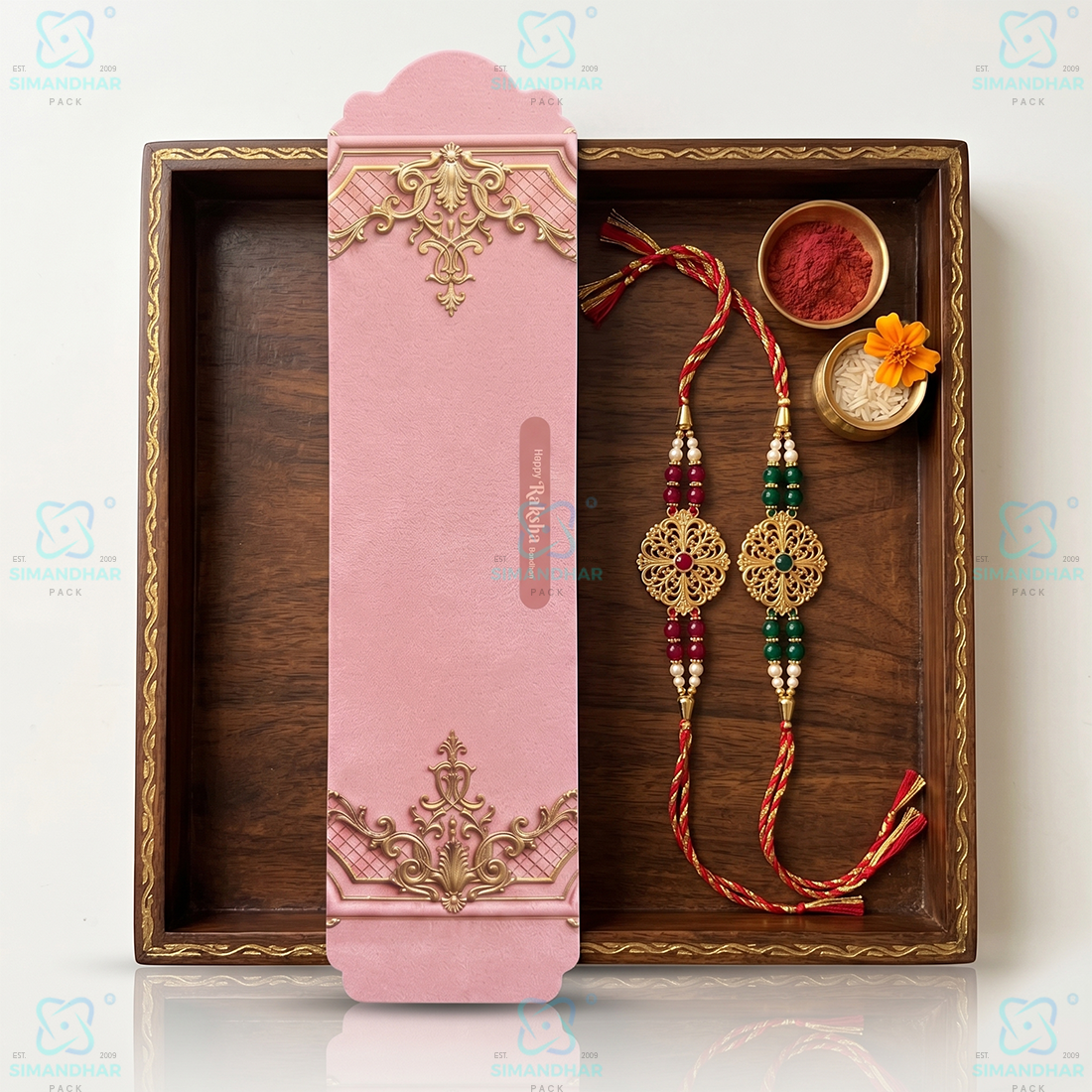 Premium Fancy Rakhi Card for Raksha Bandhan Gift Packaging
