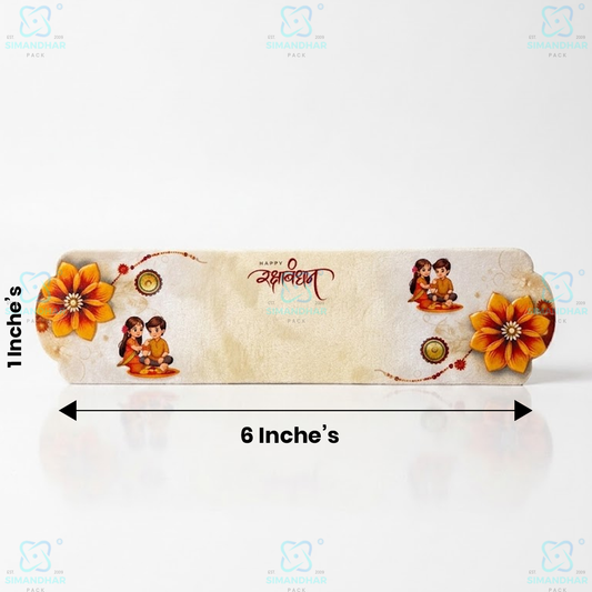 Luxury Printed Rakhi Card for Raksha Bandhan Packaging