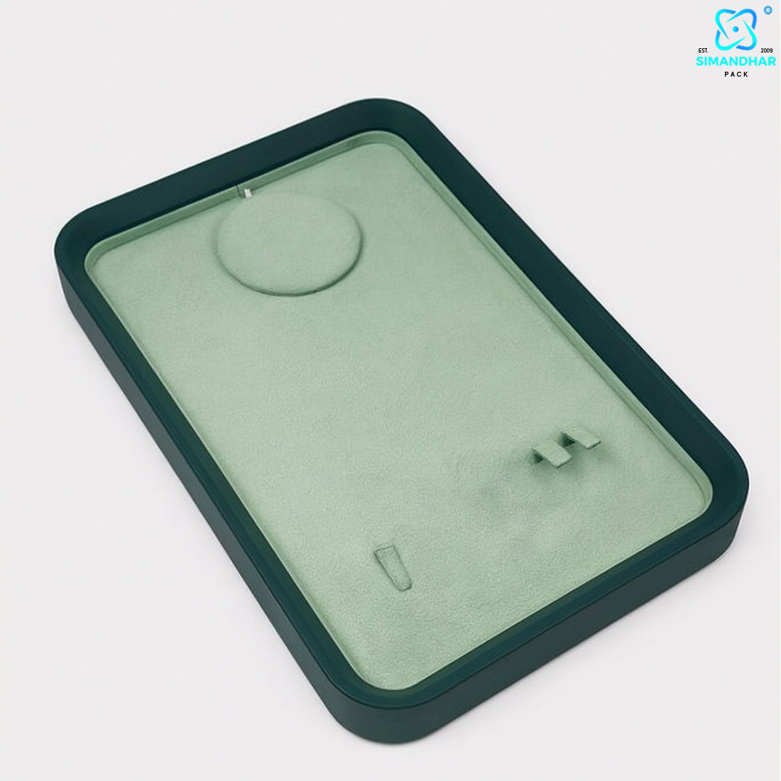 Green Necklace Display Tray | Pendant & Chain Jewellery Organizer