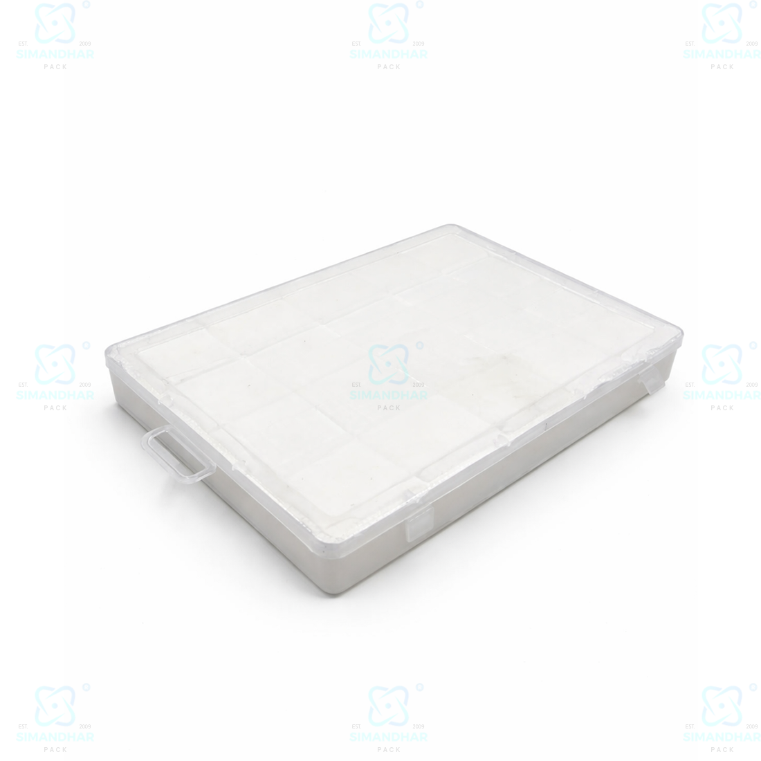 Protective Jewellery Plastic Box with White Cushion Cotton Padding for Safe Jewellery Storage