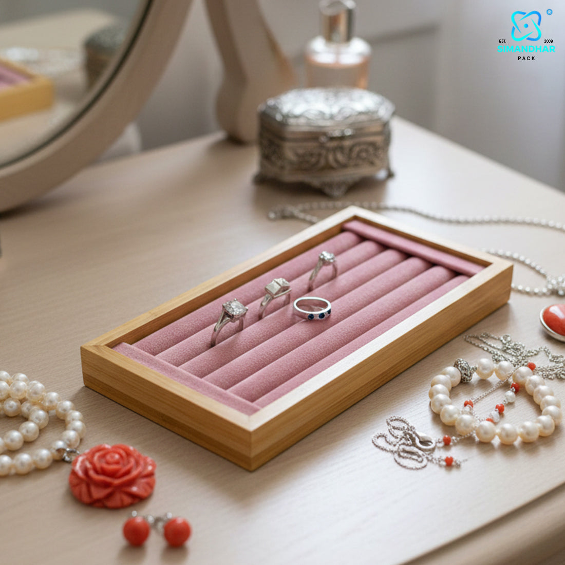 Premium Velvet Kada Tray for Jewellery Display – Elegant Bangle Organizer