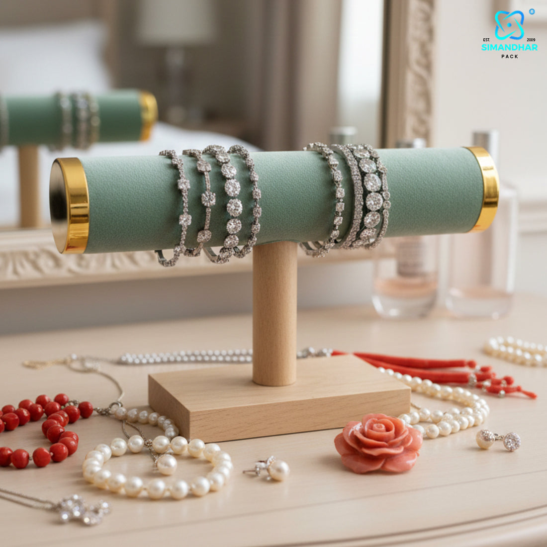 Premium Velvet Bangle & Bracelet Display Stand for Jewellery