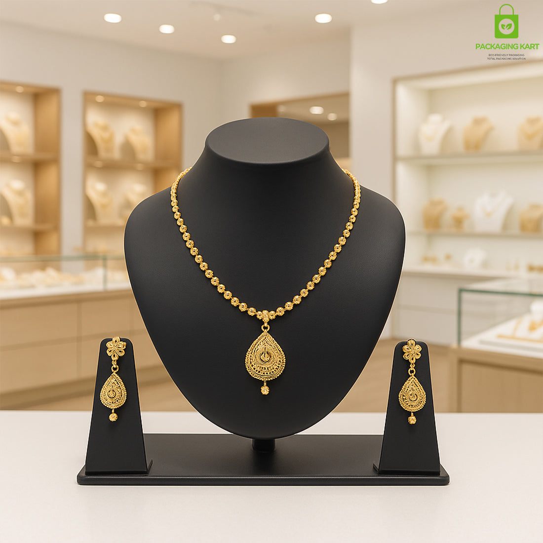 High-Quality Plastic Necklace Display Statue – Premium Jewellery Showcase Stand