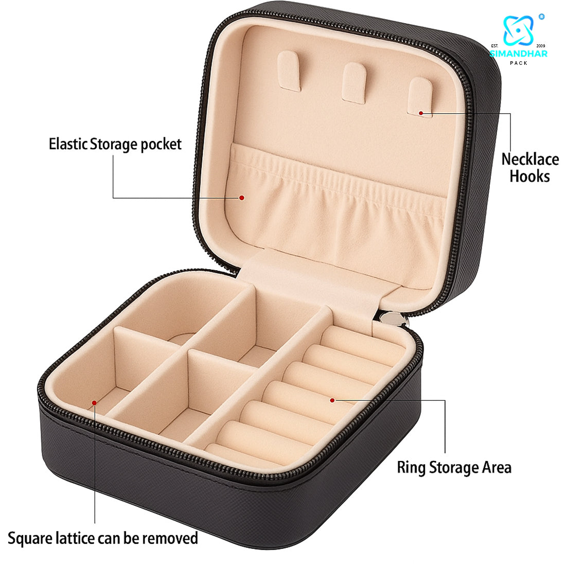 Luxury Jewellery Storage Box with Smart Compartments & Secure Design