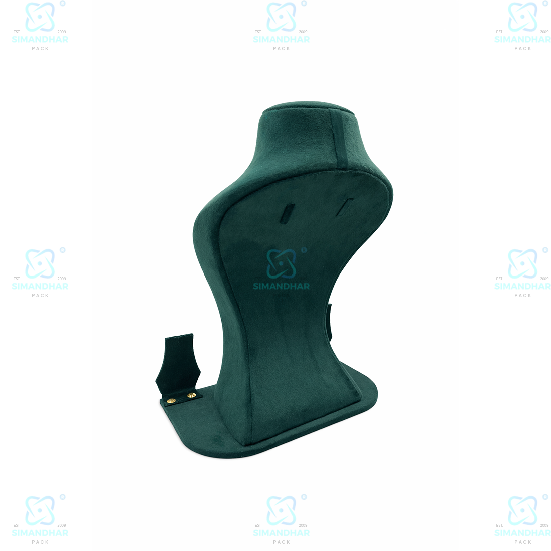 Professional Velvet Jewellery Bust Stand for Showroom Display & Jewellery Photography