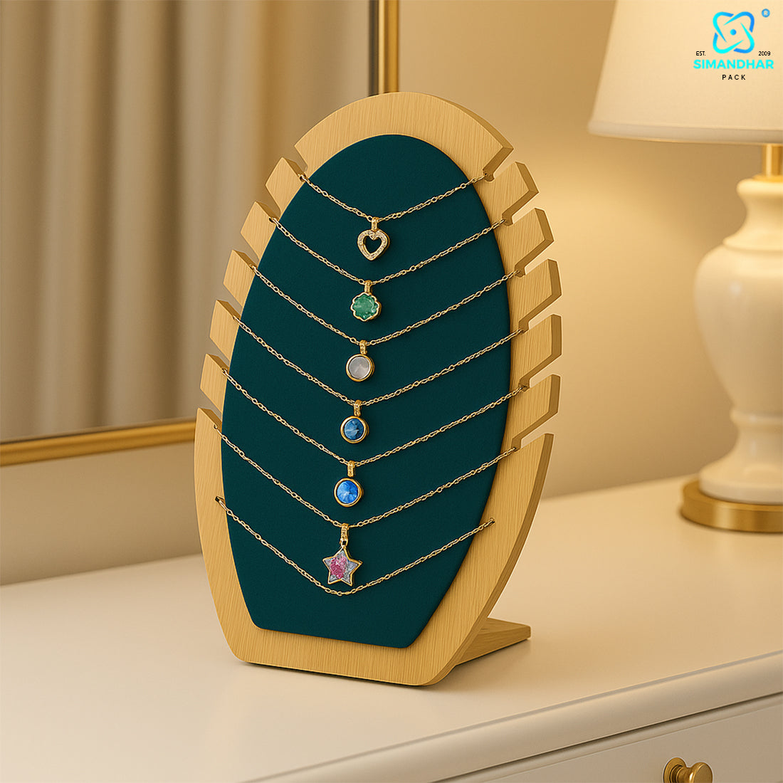 Fancy Chain Pendant Jewellery Stand – Elegant Display Organizer for Shop & Home