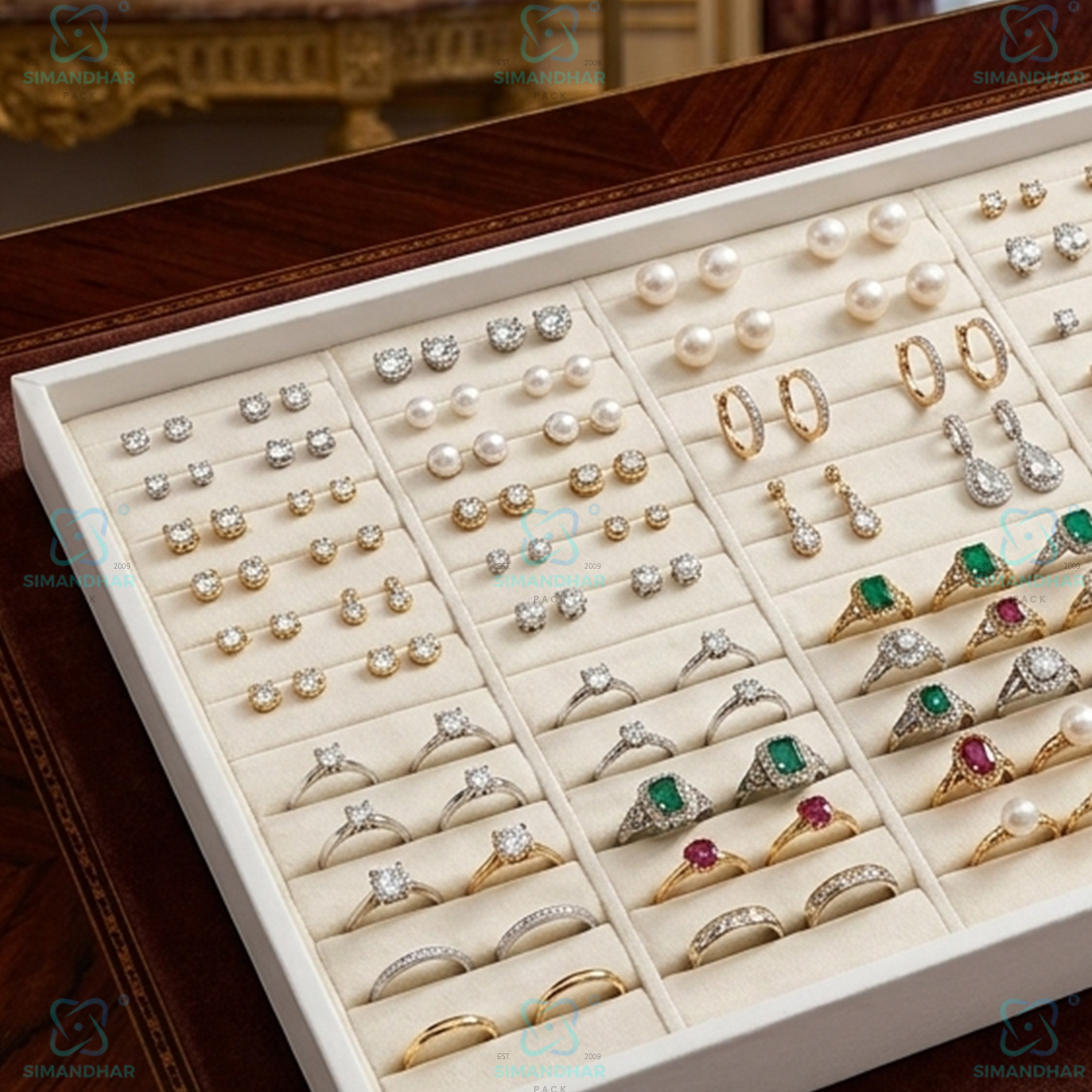 Premium Bracelet & Kada Display Tray for Jewellery – Velvet Organizer