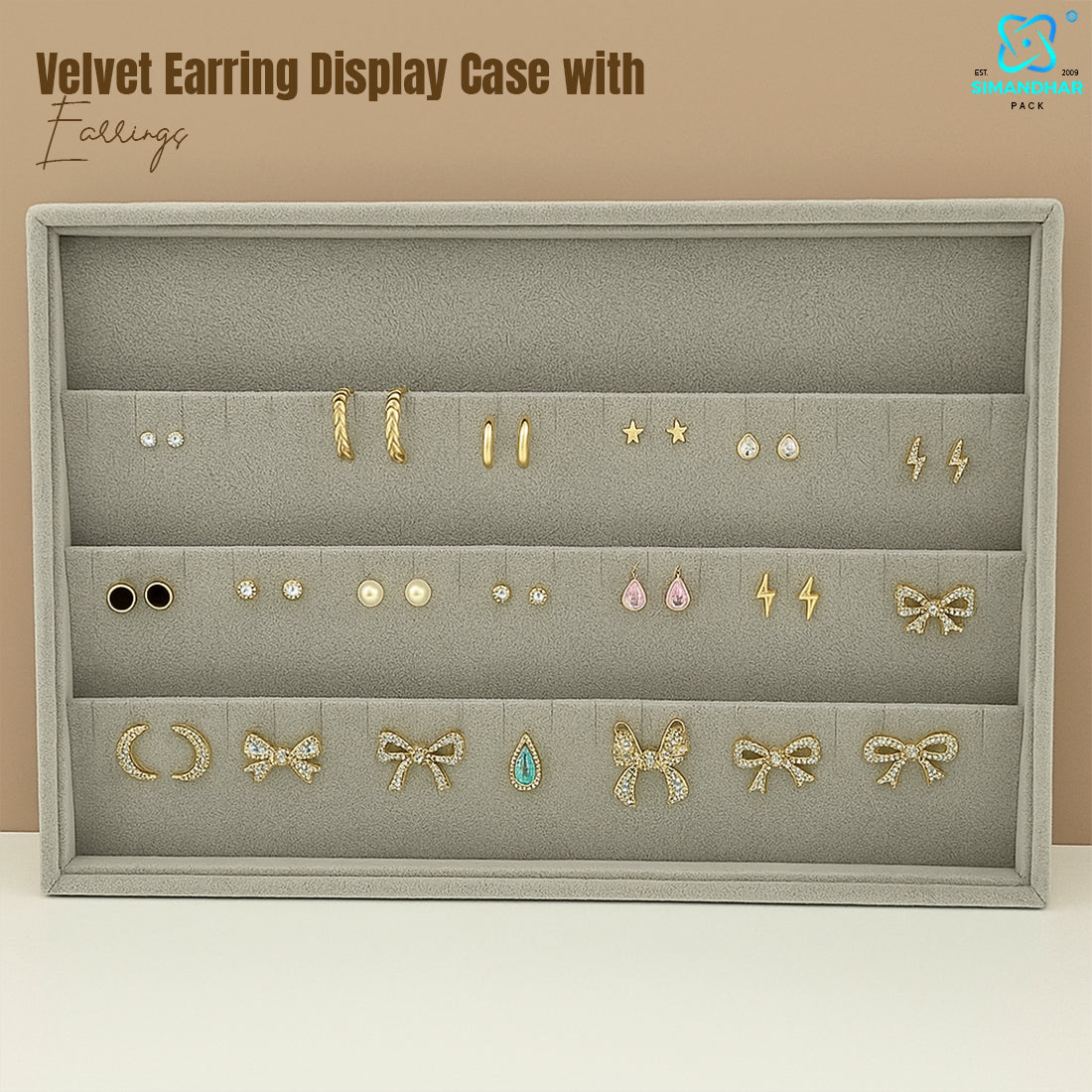 Compact Earring Organizer Tray for Studs & Hoops