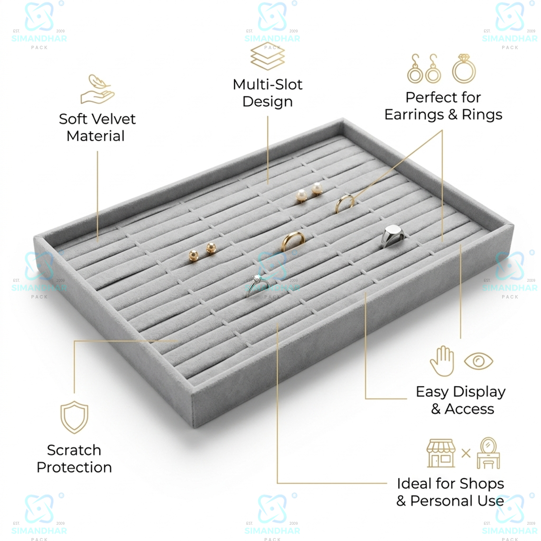Jewellery Display Tray for Bracelets & Kadas – Stylish Organizer