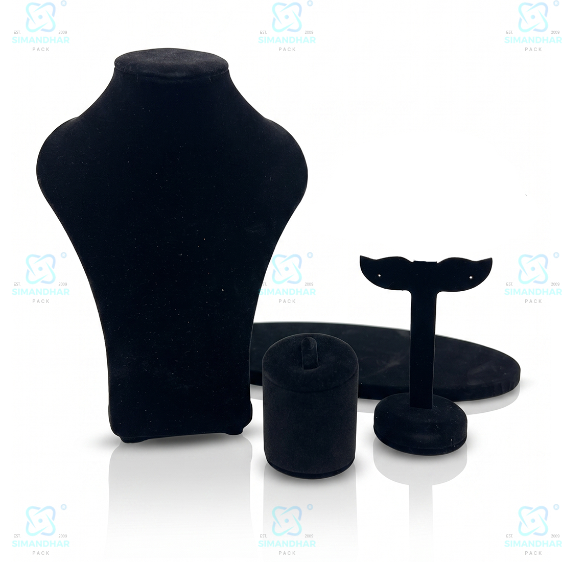 Multipurpose Velvet Leather Jewellery Combo Set | Premium Display for Ring Earring