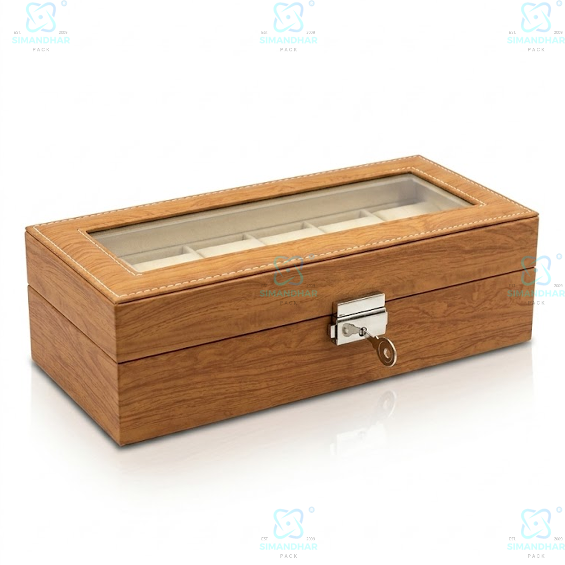 Luxury 6 Slot Velvet Leather Watch Box Organizer for Men & Women