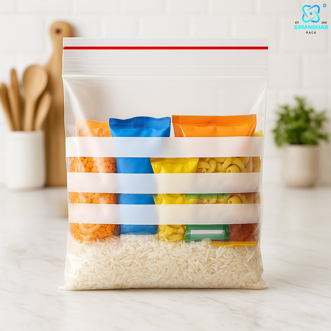 WOP Zip Lock Bag 350 Gauge – Heavy Duty Reusable Storage Bags)